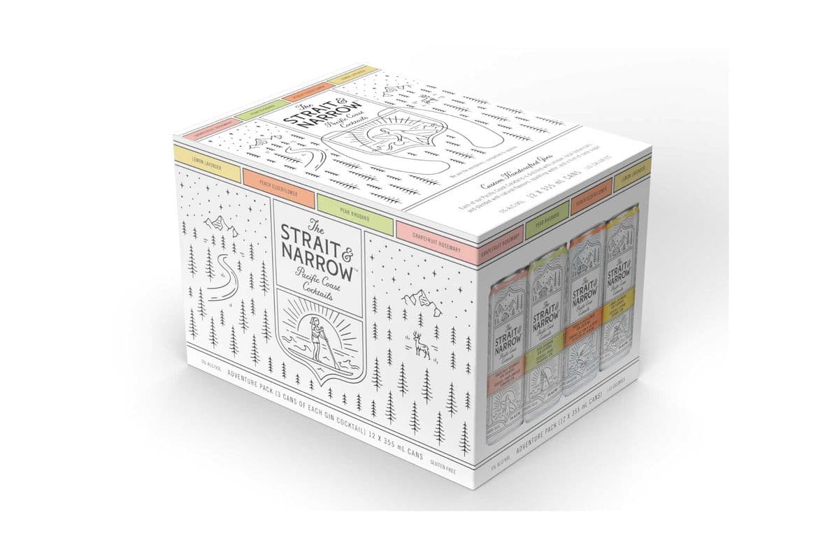 Strait & Narrow Adventure Gin Mixer Pack (12 Pack) (12 x 355ML)