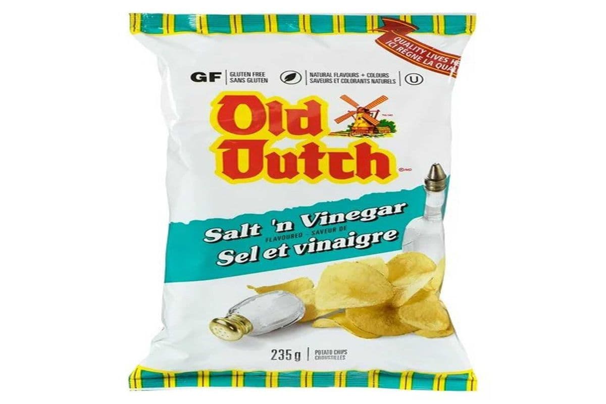 Old Dutch Salt n' Vinegar 235g (Gluten Free) (235g) (250 Cal)