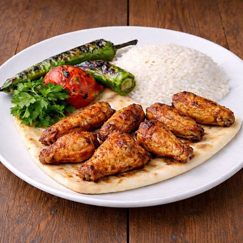 Chicken Wings Kebab Plate