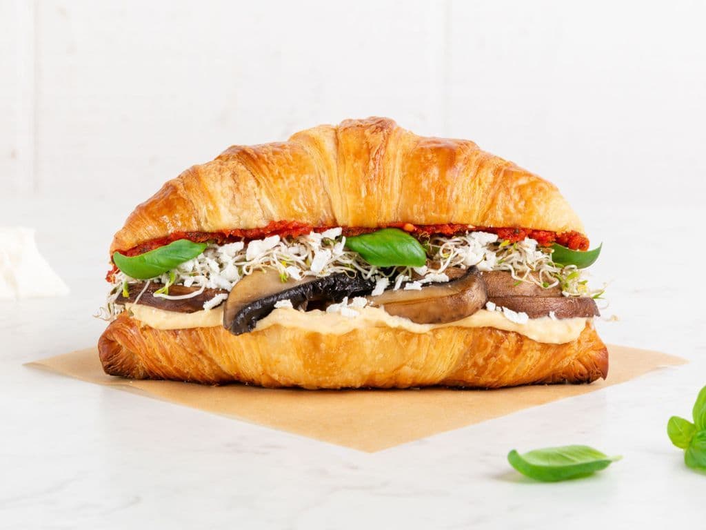 Grilled Portobello and Hummus Croissant