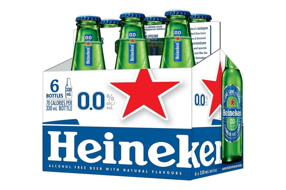 HEINEKEN 0% 6 BTL (6 BTL X 330ML) 0.0% ABV (330 mL)
