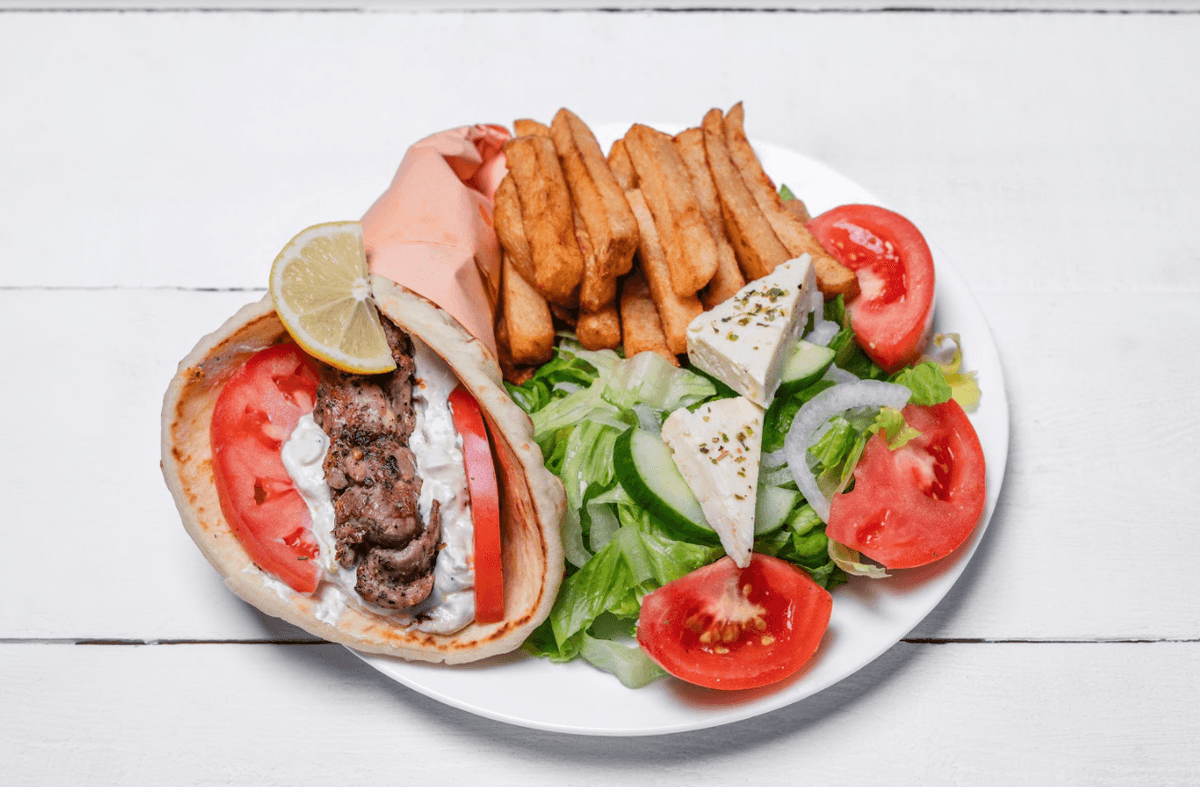 Assiette de porc sur pain pita / Pork Pita Plate