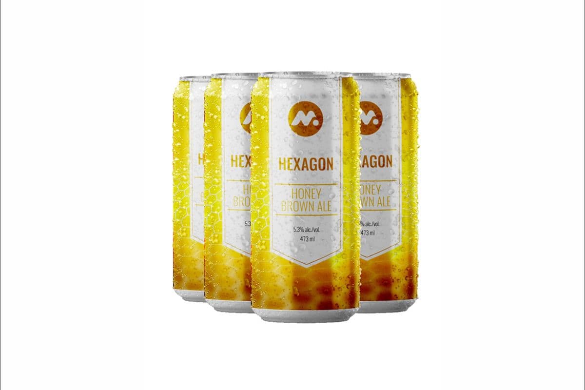 Metas Hexagon Honey Brown Ale (4x473ml) (4 x 473ml)