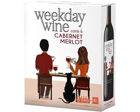 Weekday Wine Cabernet Merlot, 4 L