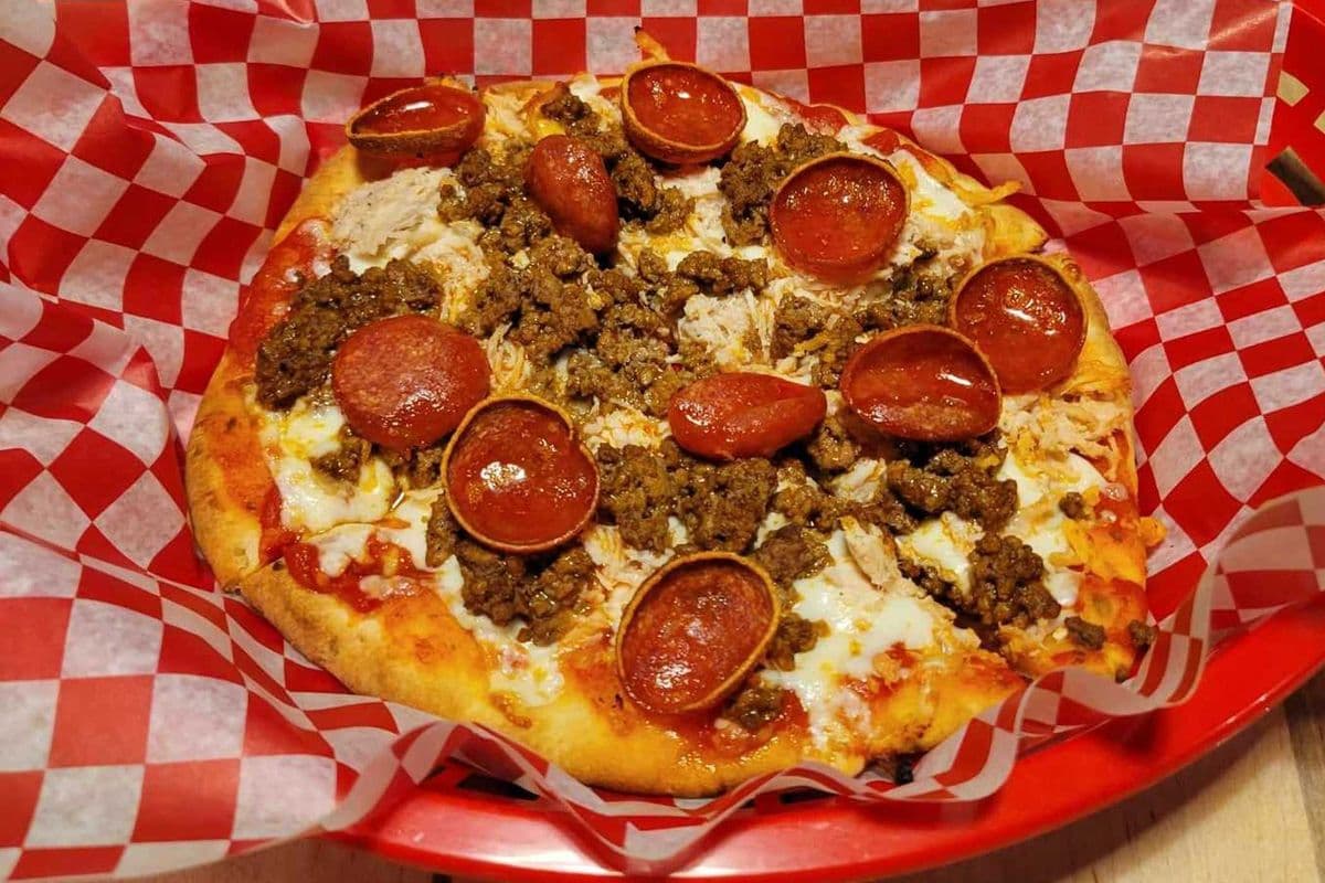 Three Meat Personal Pizza