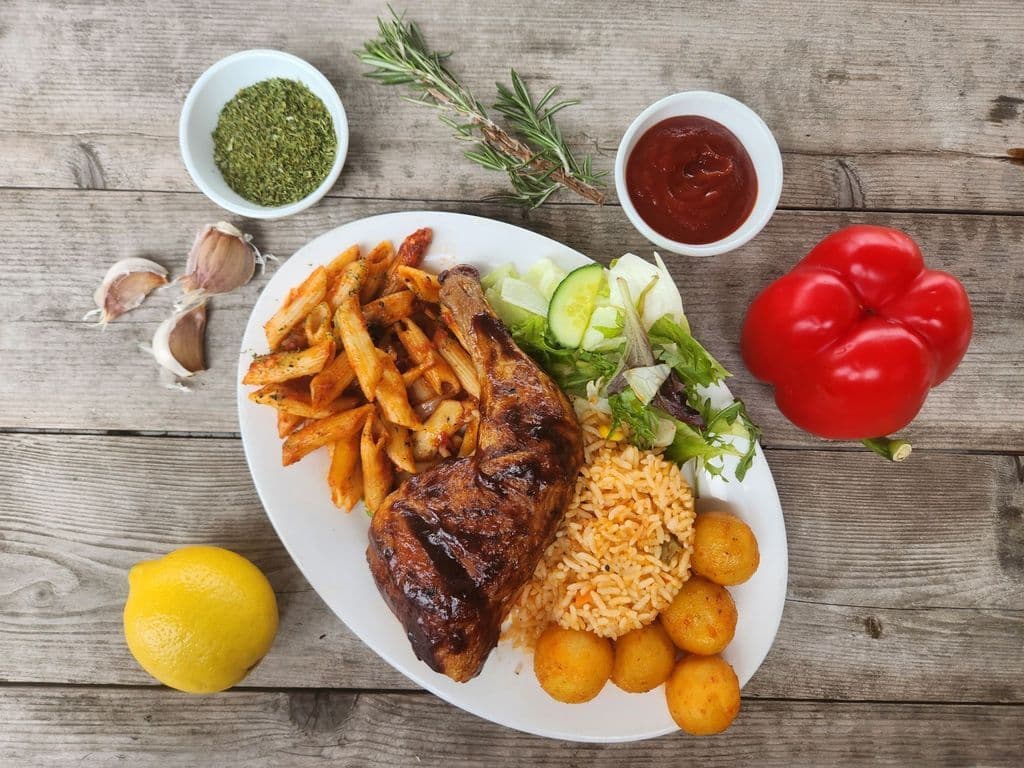 TEXAS Smokey BBQ Qtr Chicken Dinner ( BBQ, Halal)