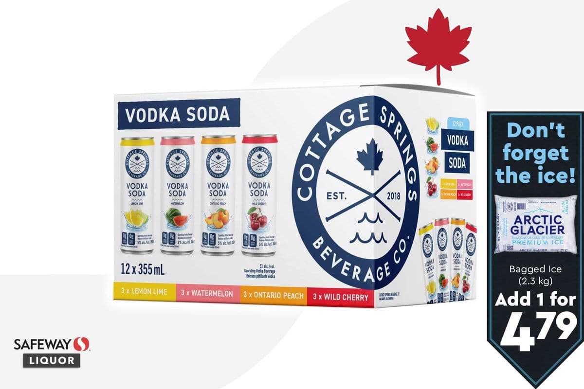 Cottage Springs Vodka Soda Mixed Pack (12 x 355 ml)