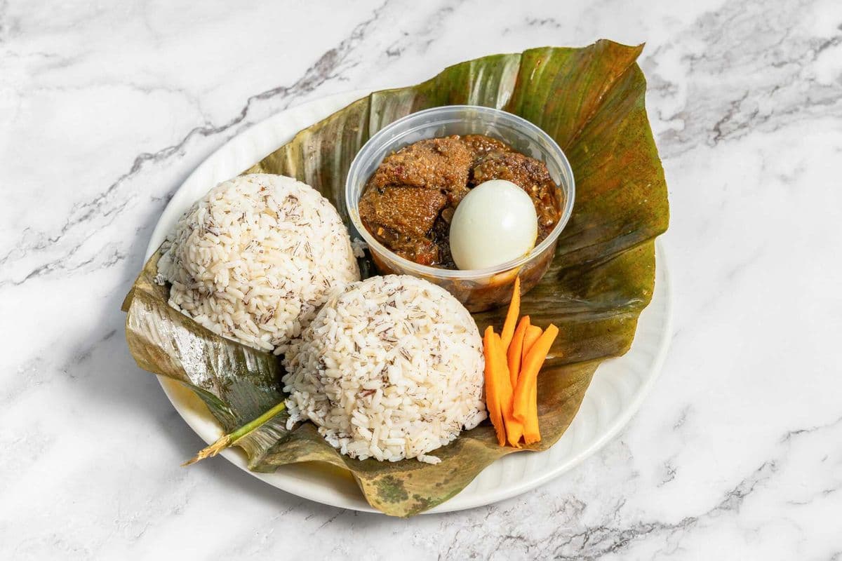 Ofada Rice with Ayamase