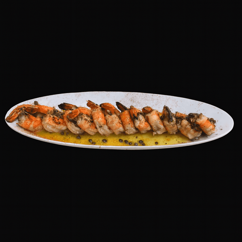 Douzaine de crevettes grillées / Dozen Grilled Shrimps