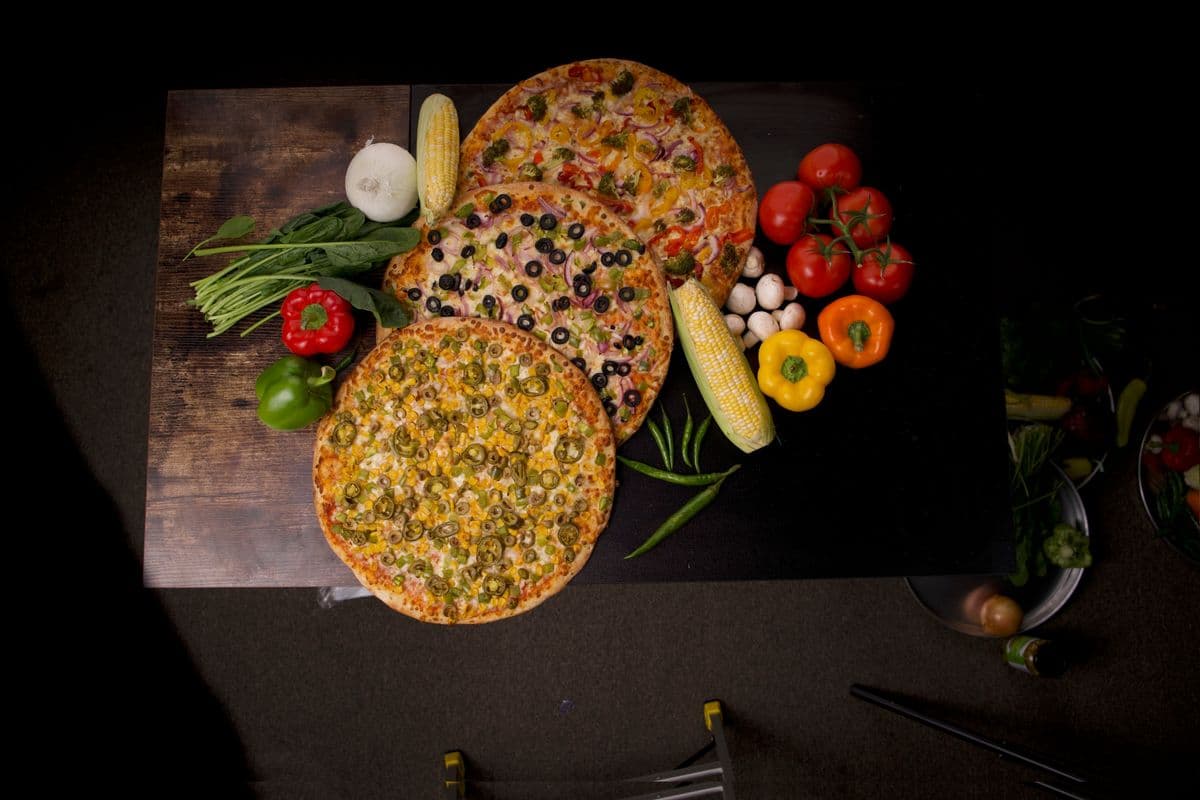 Mr. Singh's Triples (3 Medium Pizza's, 3 Toppings Each, 3 Dips, 3 Pops)