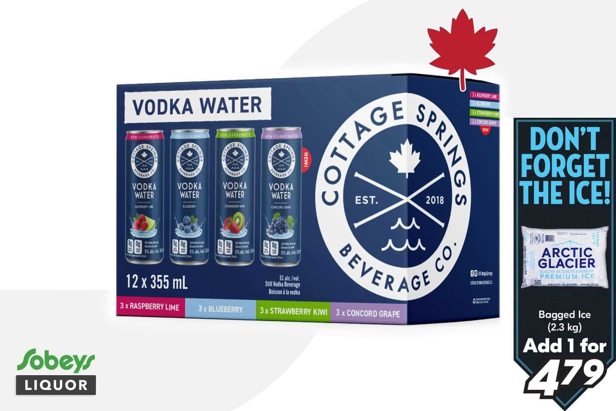 Cottage Springs Vodka Water Mixed Pack (12 x 355 ml)