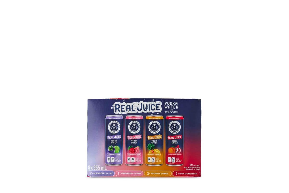 Cottage Springs Real Juice Vodka Water 8x355ml (1 x 355ml)