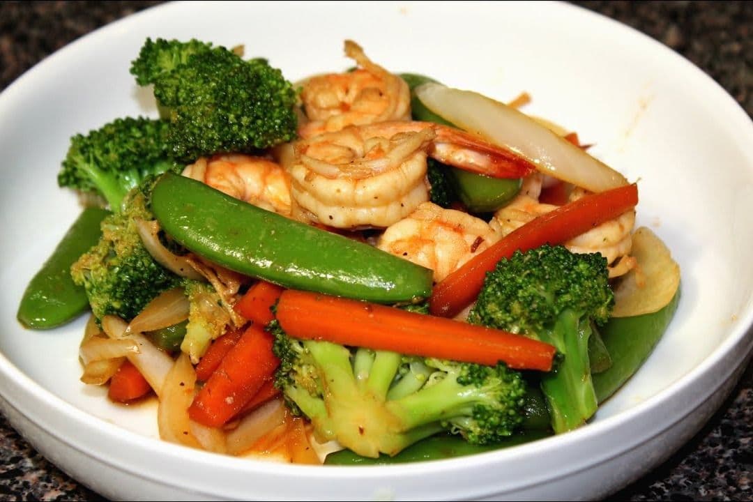 Tofu with Shrimp and Vegetables