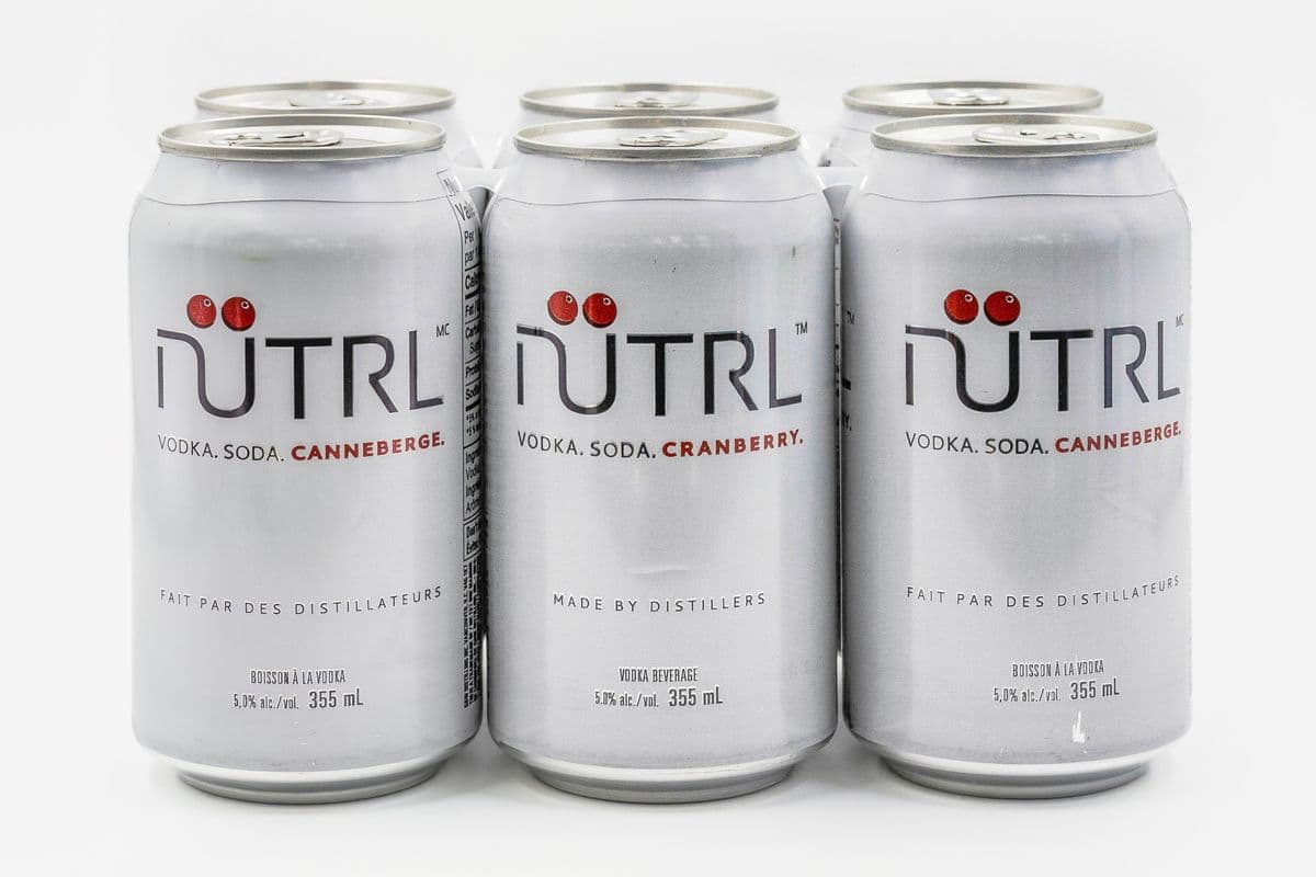 Nutrl Vodka Soda Cranberry (6 x 355 ml Cans)