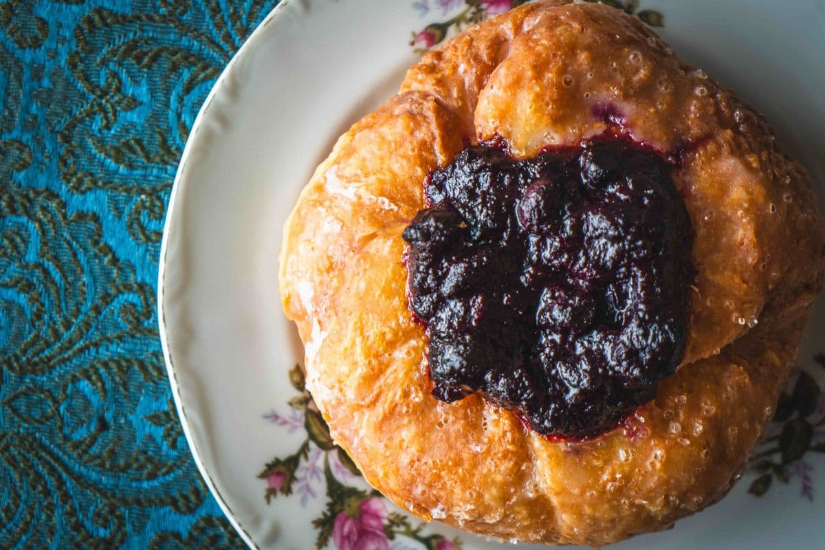 Blueberry Vanilla Croissant Fritter