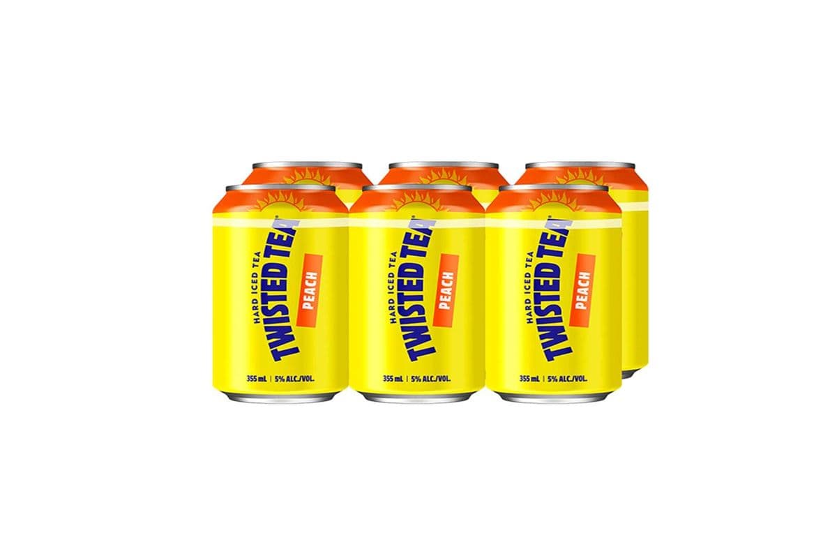 801030. TWISTED TEA PEACH ICED TEA (6 x 355ML (CANS))