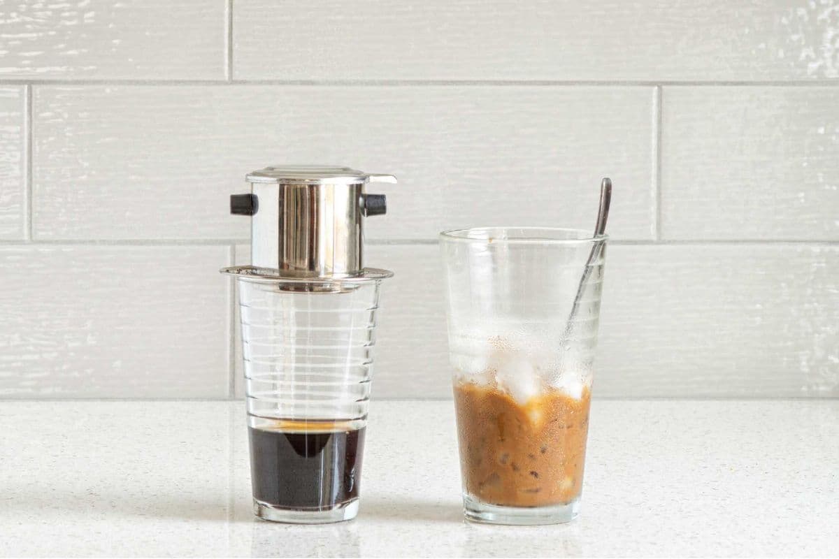 Iced Vietnamese Coffee and Condensed Milk
