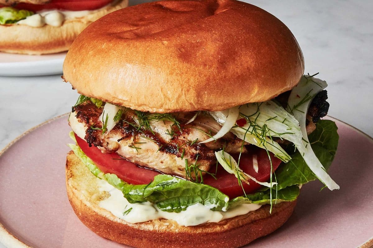 Bacon Swiss Chicken Burger