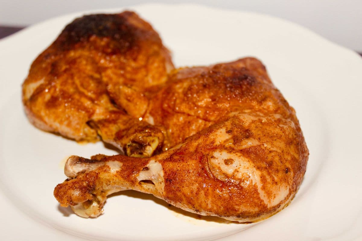 2xSeasoned baked Chicken Leg quaters