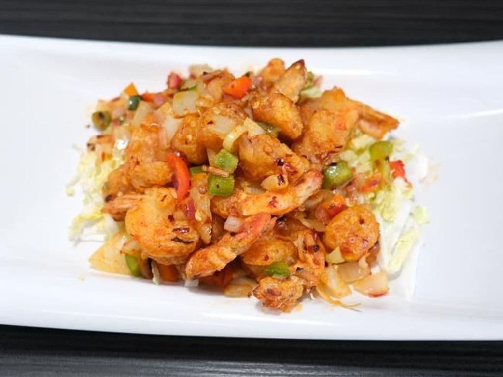 Salt & Pepper Scallops & Shrimp (Spicy)(椒双鲜) (8pcs each)