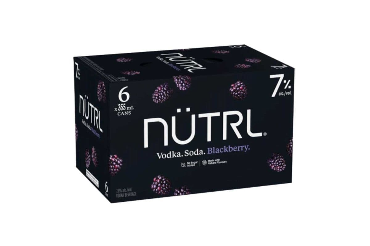 Nutrl Vodka Soda 7% Blackberry (6 x 355ml)