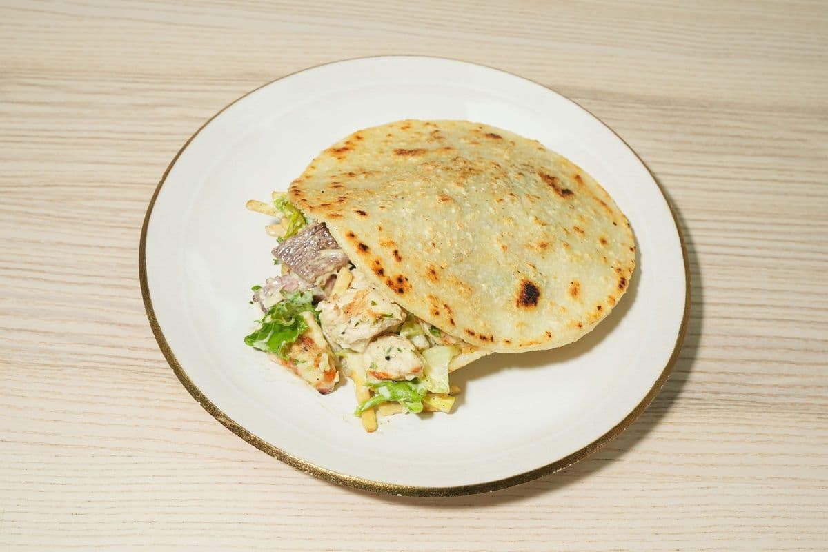 Eggs Stuffed Arepa