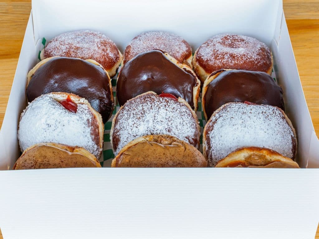 Dozen stuffed donuts