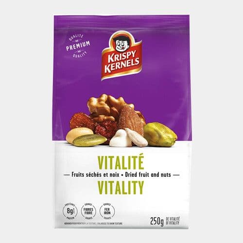 Krispy Kernels Vitalité fruits sechés et noix (250g) / Krispy Kernels Vitality Dried Fruit and Nuts (250g)