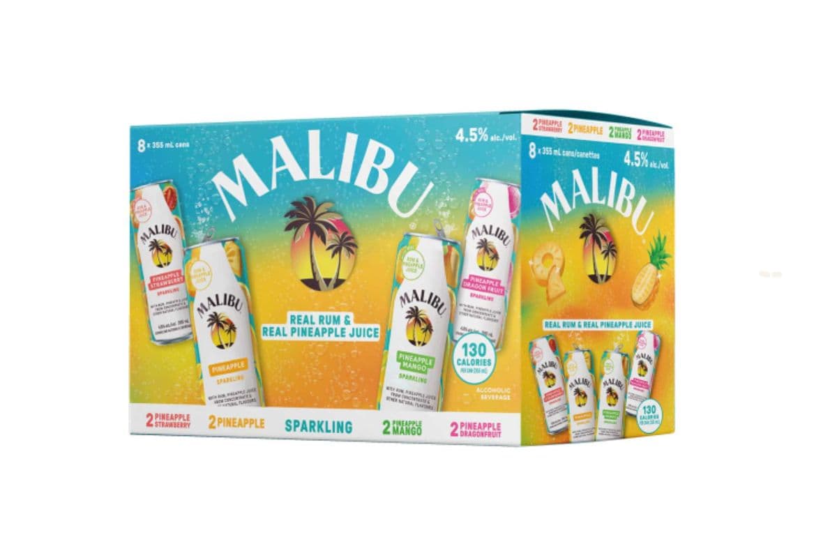Malibu Rum & Pineapple Juice Variety Pack (8 Cans) (8 x 355ml)