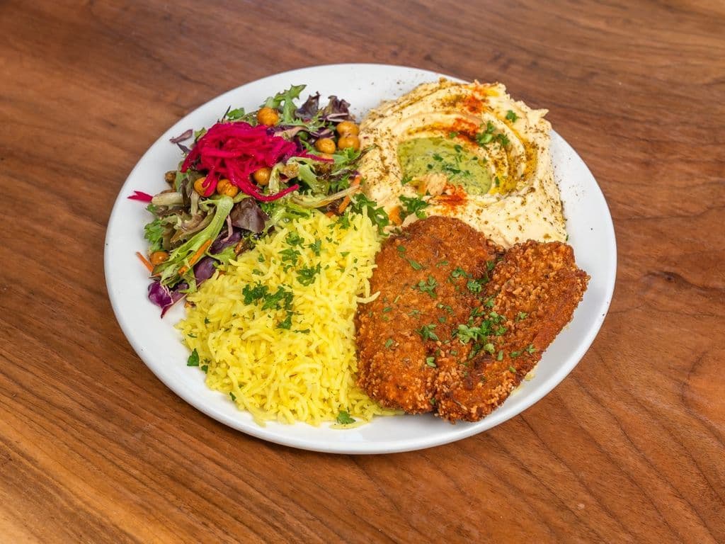 Crispy Chick'n Rice Platter