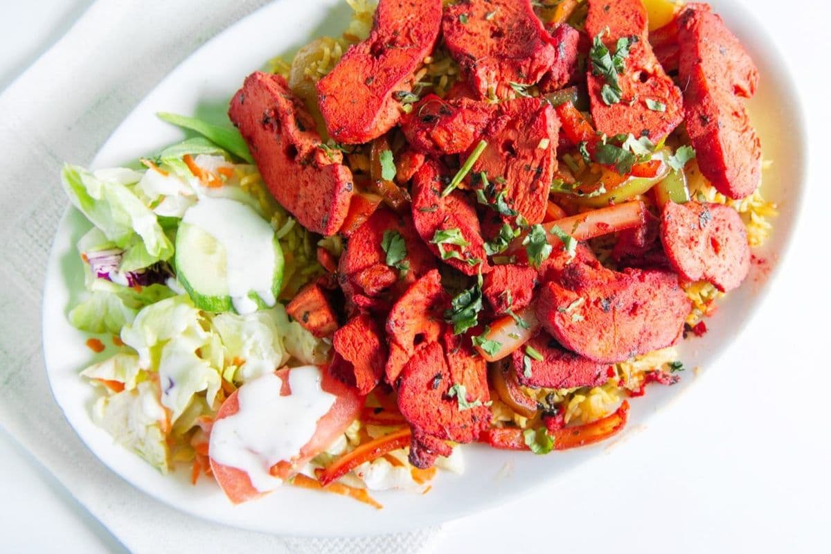 Poulet Tikka avec riz aux légumes