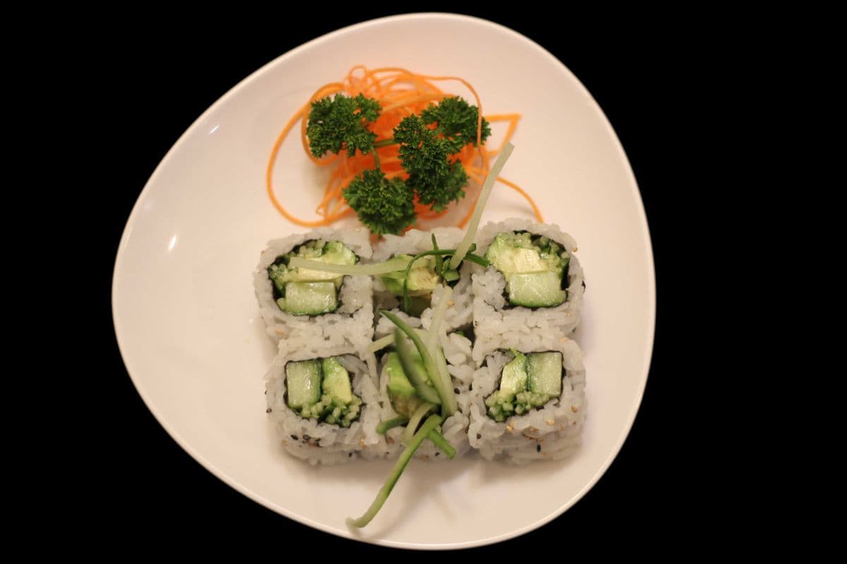 13. Avocado and Cucumber Roll (6 pcs)