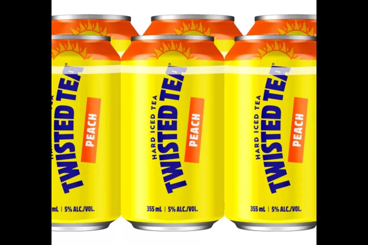 TWISTED TEA PEACH ICED TEA-6 CANS (6 x 355ML CANS) (6 x 355ML)