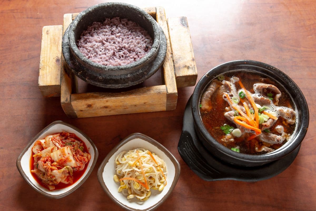 Bulgogi Soup and Hot Stone Pot Rice