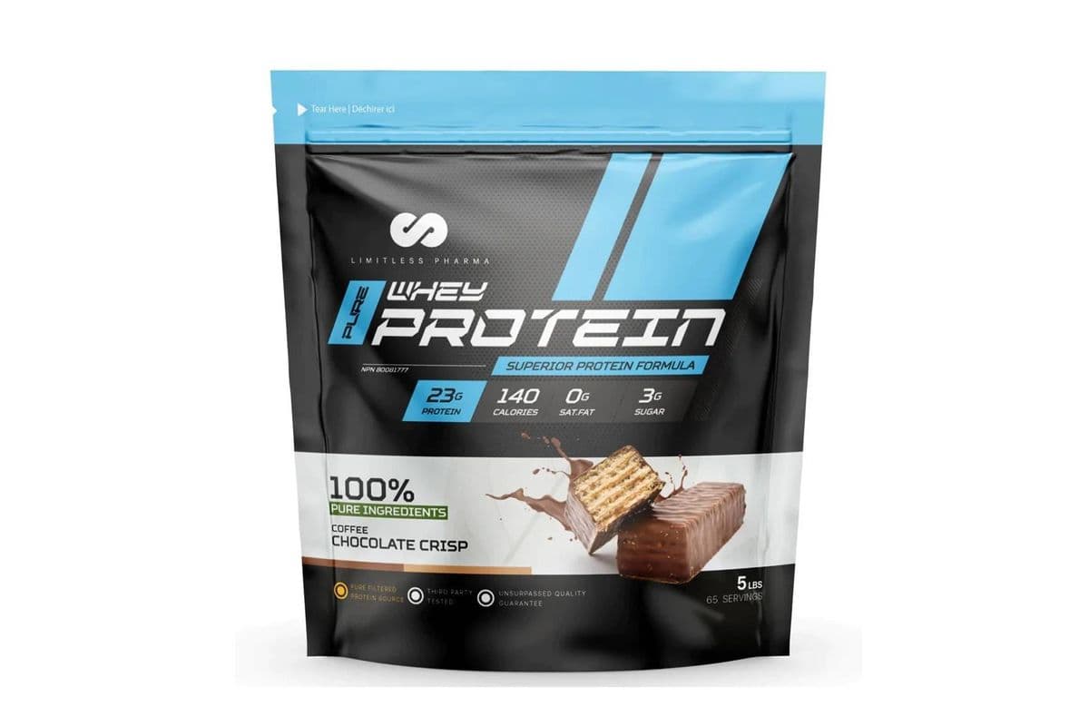 Limitless Pharma Chocolate Coffee Crisp Whey Protein Powder (5 lb)