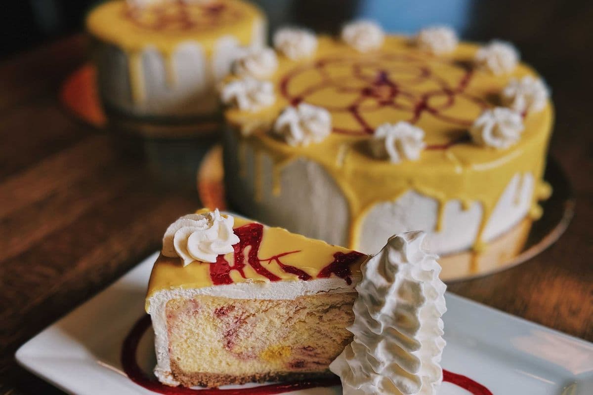Whole 9” Lemon Raspberry Cheesecake