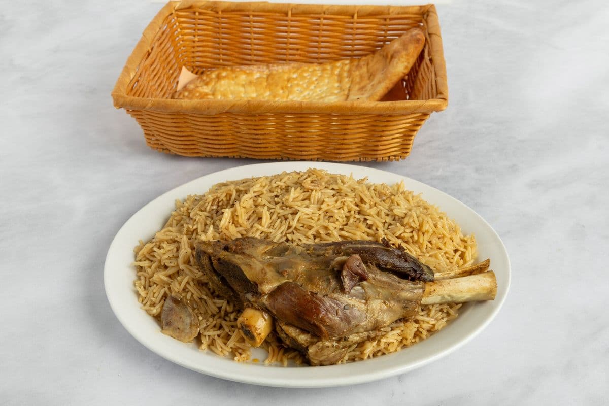 Lamb Shank with Brown Rice