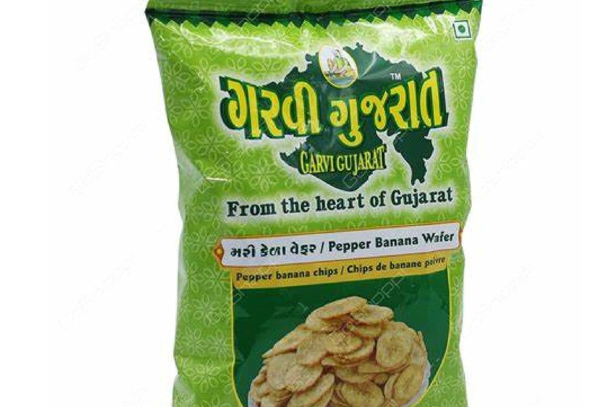 Garvi Gujarat Pepper Banana Wafers (180 g)