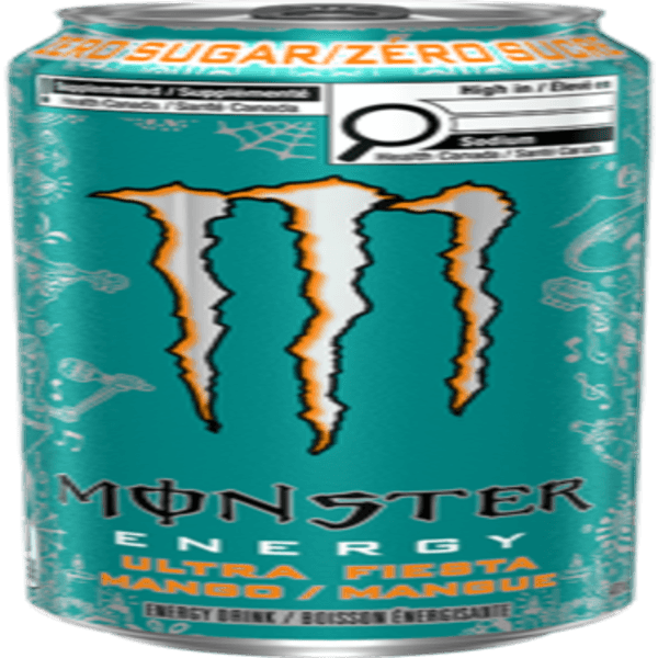 Monster Boisson Énergisante  Mangue Ultra Fiesta 473ml/ Monster Energy Drink Ultra Fiesta Mango  473ml