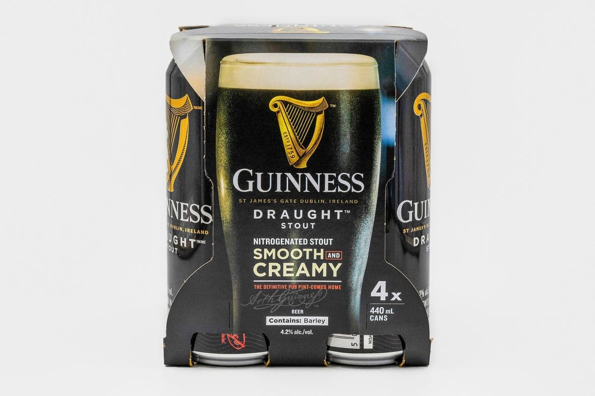 Guinness Draught Stout (4 Cans) (4 x 440ML)