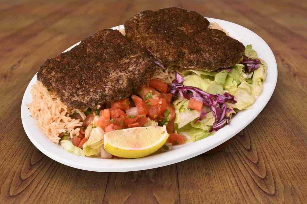 Chaplee Kabob Dinner (Spicy Ground Beef)