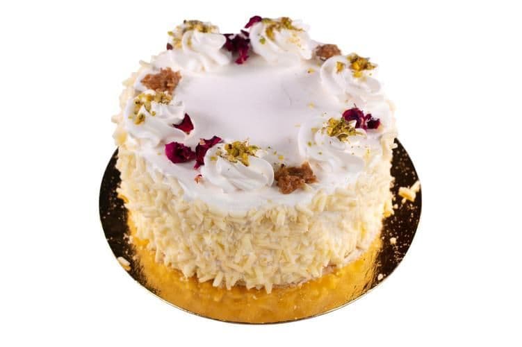 Rose Pista Eggless Cake
