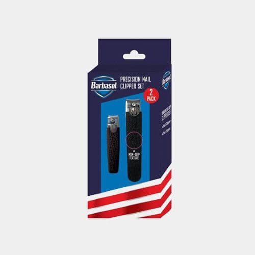 Barbasol Coupe-ongles de précision (2pcs) / Barbasol Non Slip Stainless Steel Nail Clipper Set (2pcs)