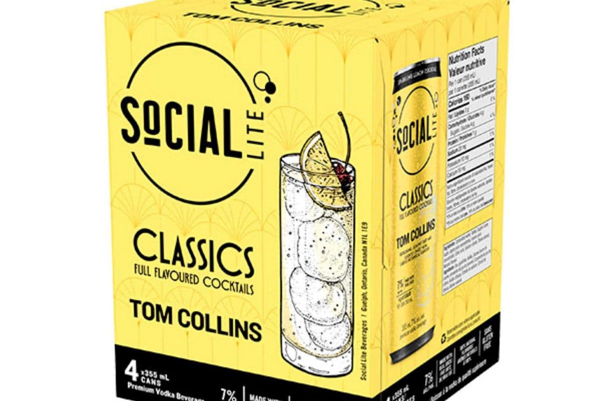 (New) SOCIAL LITE TOM COLLINS 4X355ML SLIM CAN (4 x 355ml)