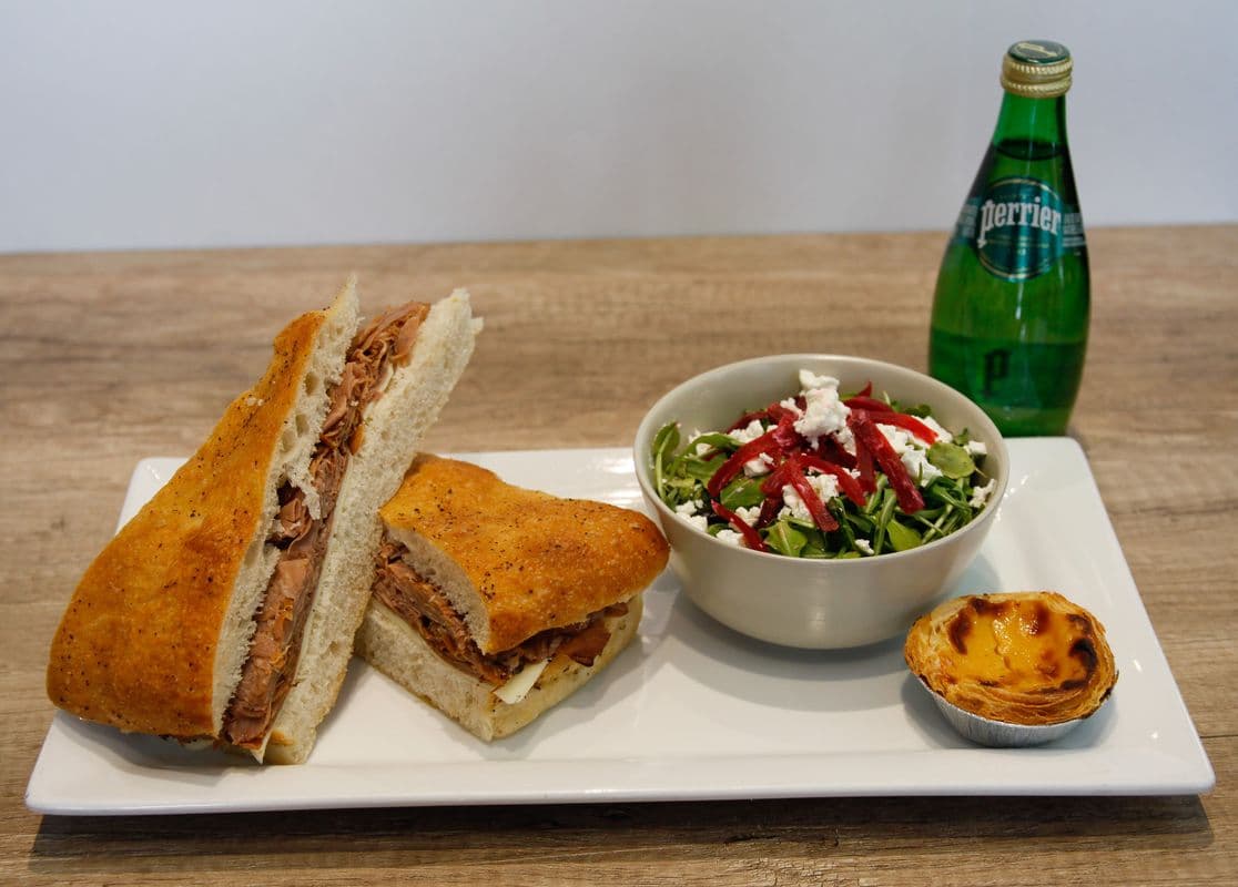 Roast Beef and Mozzarella Sandwich