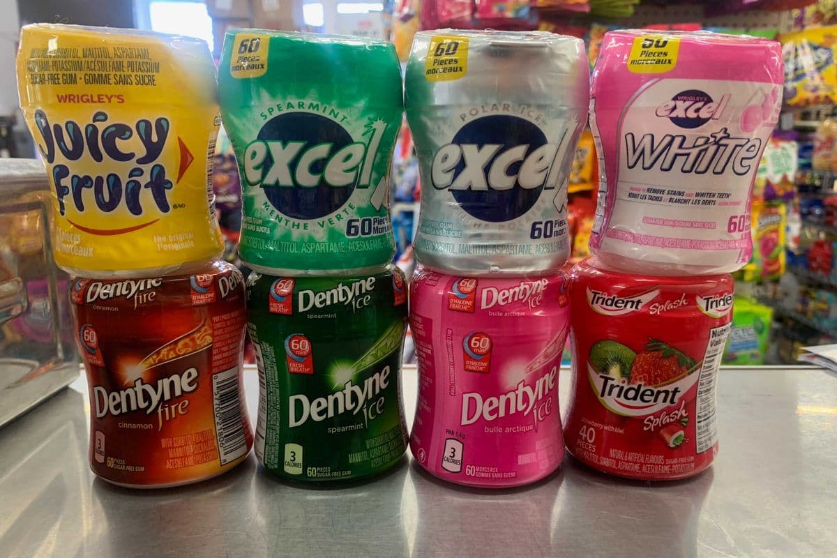 Chewing Gum Bottles (40-60 piece bottles)