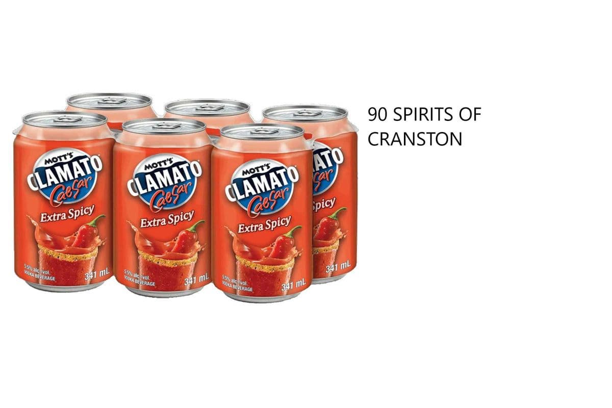 MOTT'S CLAMATO CAESAR EXTRA SPICY 6 CANS (1 x 6x341ML)