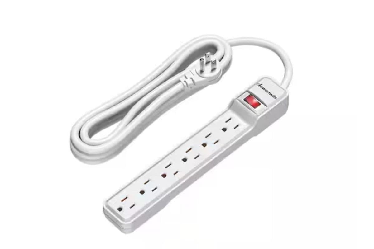 Heavy Duty Six Outlet Electric Extension Cord