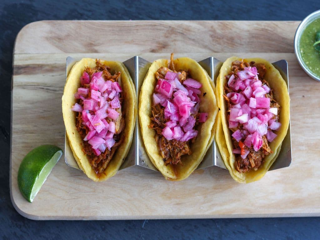 Three Cochinita Pibil Tacos