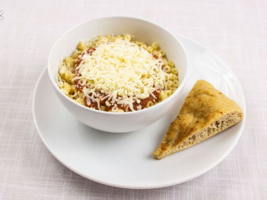 Kids Macaroni with Tomato Sauce and Mozza